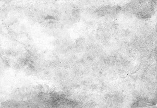 Grey watercolor background with gray splashes and grayscale splashing. Trendy abstract watercolour texture. Silver paint spots. Template banner design with grunge textures. Black and white backdrop.