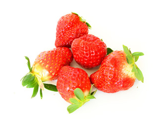 Strawberry. Strawberries Isolated on a White Background