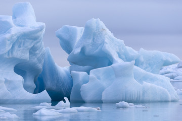 Glacier ice from Braasvellbreen glacier, Svalbard, Arctic.