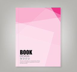 Cover report pink abstract background, vector illustration