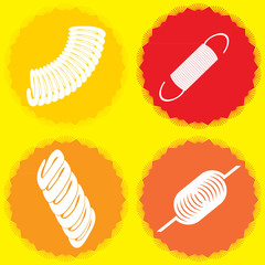 monochrome icon set with Springs