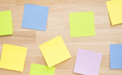 Empty note papers on office table