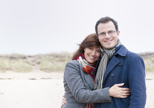 Portrait of couple on beach