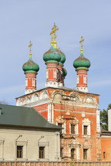 Fototapeta na wymiar High Monastery of St Peter. Church of St. Sergius of Radonezh. Moscow, Russia