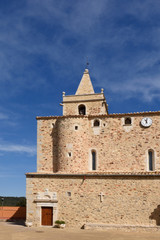 Fototapeta na wymiar Sant Esteve church of Mont-Ras, Baix Emporda, Girona province, Catalonia, Spain