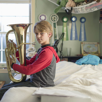 Boy with tuba