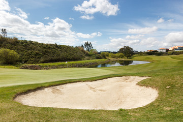 Golf club, golf course with a beautiful landscape