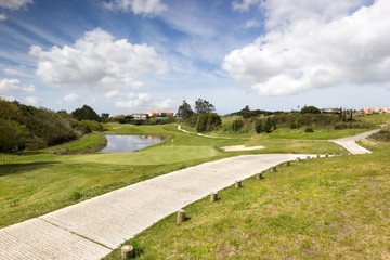 Golf club, golf course with a beautiful landscape