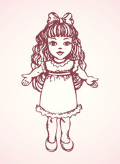 Doll. Vector drawing