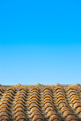 Blue sky with advertising space