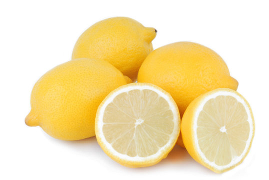 lemon fruits isolated on white