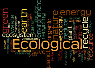 Ecological, word cloud concept 3