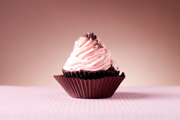 Chocolate cupcakes with cream