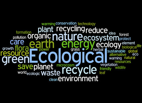 Ecological, Word Cloud Concept 9
