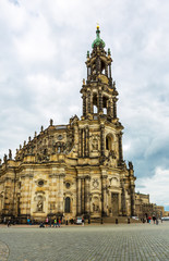 Fototapeta premium Dresden Hofkirche Theaterplatz