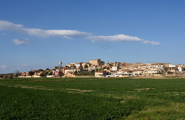 Obraz premium Gereral view of the village of Bellcaire d'Emporda, Girona province, Catalonia, Spain