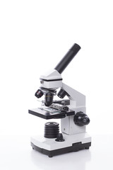 Light microscope on a white background