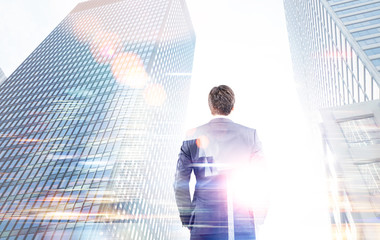 Businessman in city