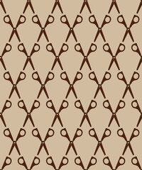 Seamless pattern with scissors