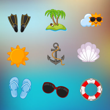 build a summer theme with background sticker