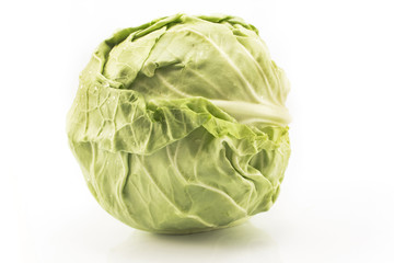 Fototapeta premium Fresh spring cabbage isolated on white