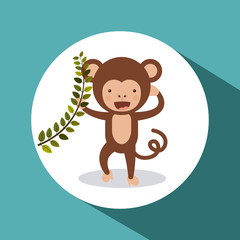 Obraz na płótnie Canvas cute monkey design 