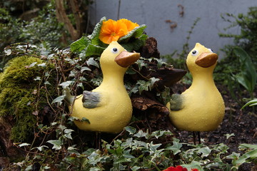 Decoration in the form of ducks for the garden
