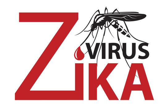 image of Zika virus alert with mosquito
