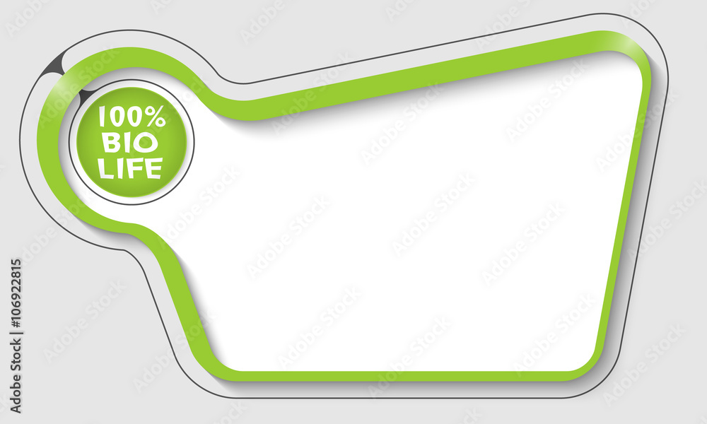 Aufkleber vector abstract double box for your text and bio icon