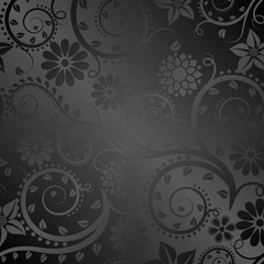 black floral background