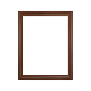 wooden empty picture frames
