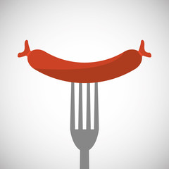 sausage icon design, vector illustration