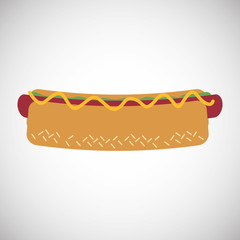 hot dog  design, vector illustration