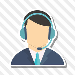 Operator man  icon design, vector illustration