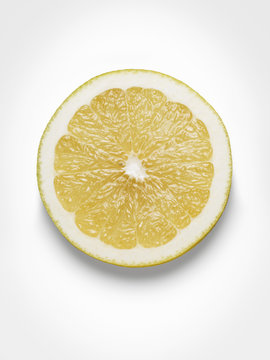 Still life of grapefruit sliced in half