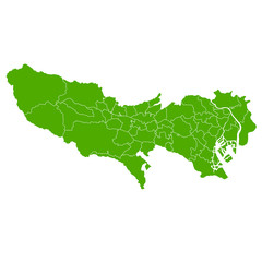 東京　地図　緑　アイコン