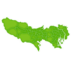 東京　地図　緑　アイコン