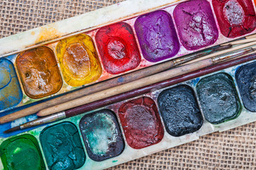 Very old watercolor paint