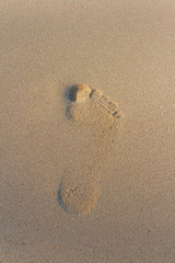 Footprint in the sand