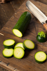 Raw Green Organic Zucchini Squash