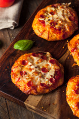 Homemade Cheesy Pepperoni PIzza on a Biscuit