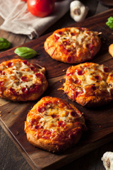 Homemade Cheesy Pepperoni PIzza on a Biscuit
