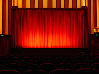 Empty retro cinema