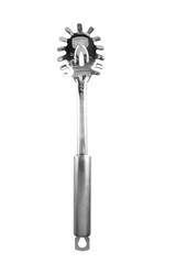 Silver spaghetti spoon, isolated on white