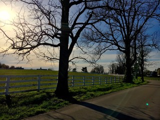 Sunset in countryside
