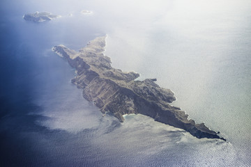 Aerial view Greek Islands in Aegean Sea