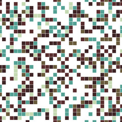 Fototapeta premium Vector seamless pattern. Geometric seamless pattern. Mosaic seamless pattern. Texture consisting of square elements. The pattern elements are arranged on a white background.