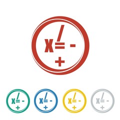 mathematics logo icon Vector
