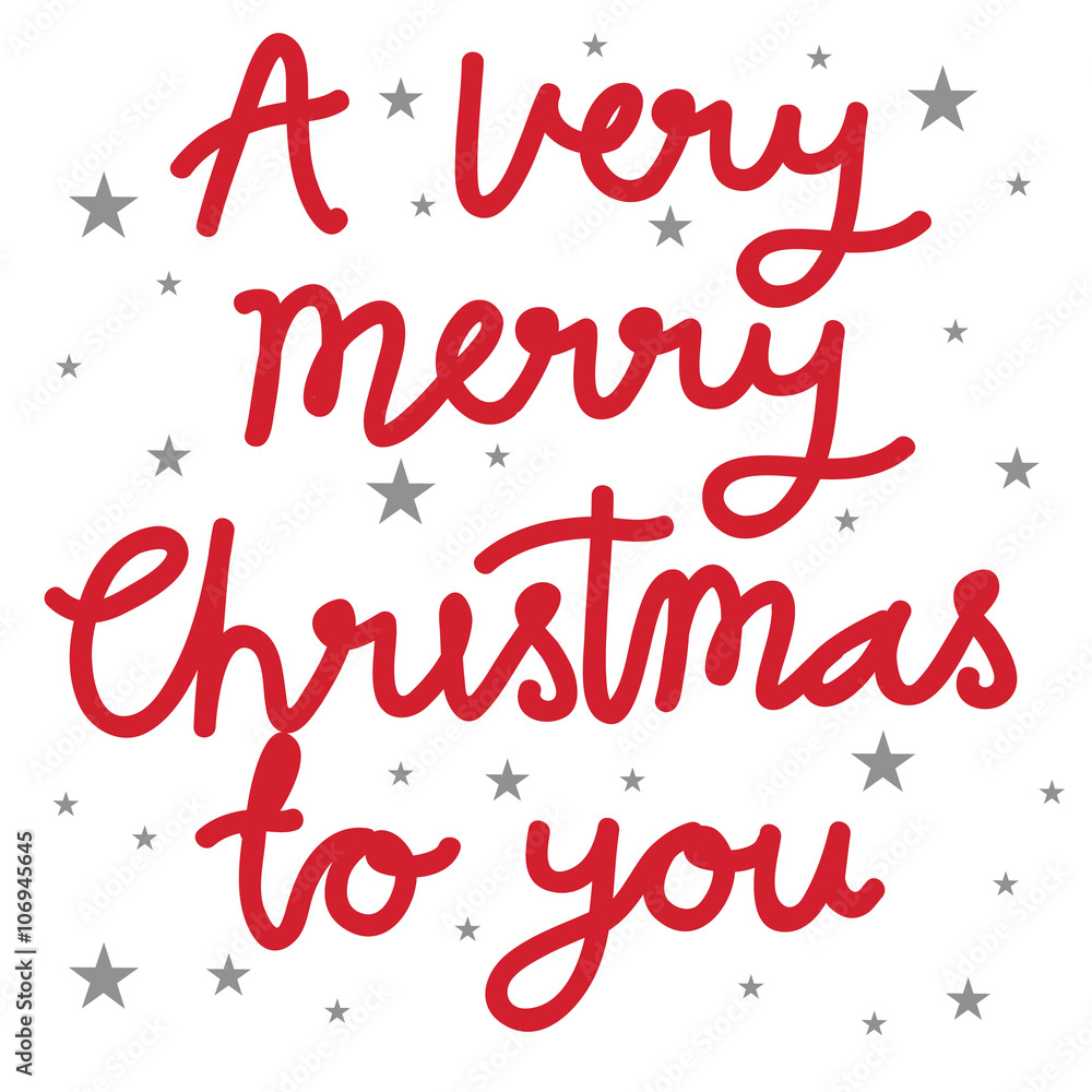 Fototapete christmas card with typescript design