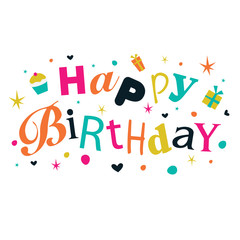 Happy Birthday Card with colorful design